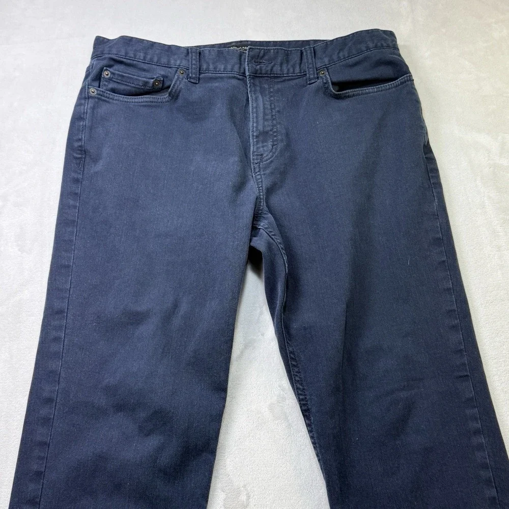 Banana Republic Mens Traveler 35x30 Blue Slim‎ Fit Pants Stretch 5-Pocket